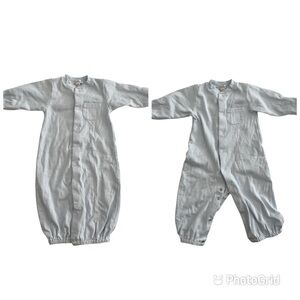 Kissy Kissy Blue Striped convertible two in one pajamas